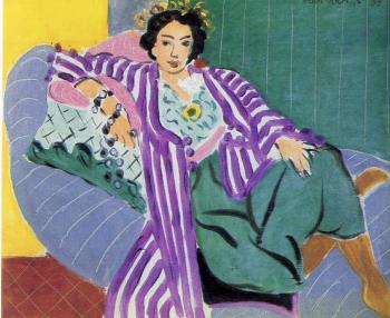 small odalisque in a purple robe
